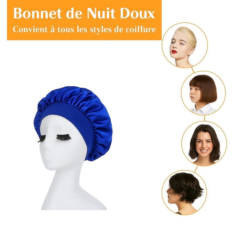 DreamSilk© - Bonnet de Nuit en Satin