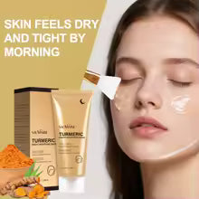 Masque au collagène enveloppant la nuit au curcuma, hydratant, éclaircissant, Peel-Off, améliore la matité, nourrit, raffermissant la peau