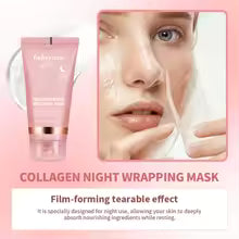 Masque exfoliant à base de collagène hydrolysé pour le visage, crème exfoliante, hydratant, raffermissant, soin de la peau pendant la nuit