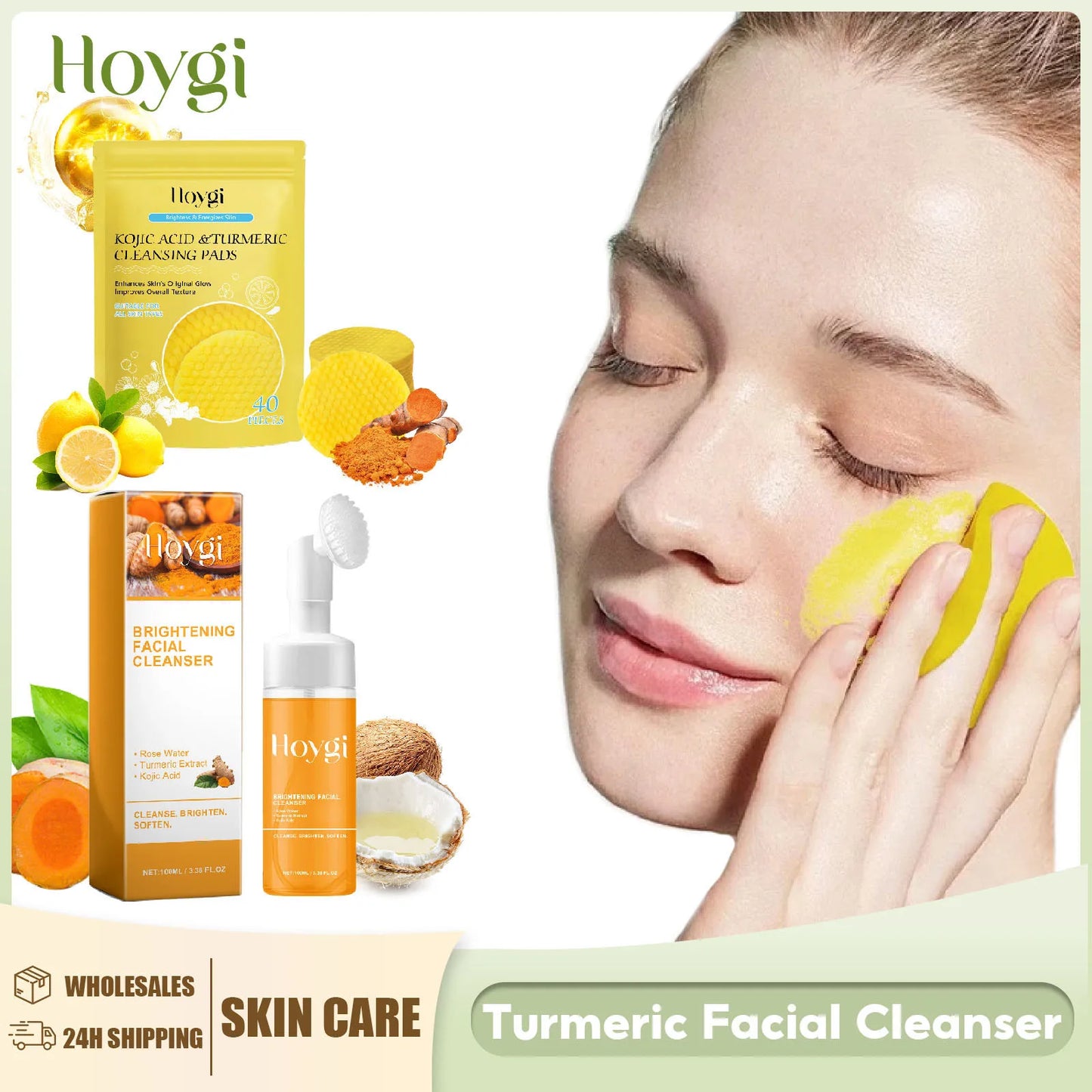 Nettoyant visage exfoliant  au curcuma