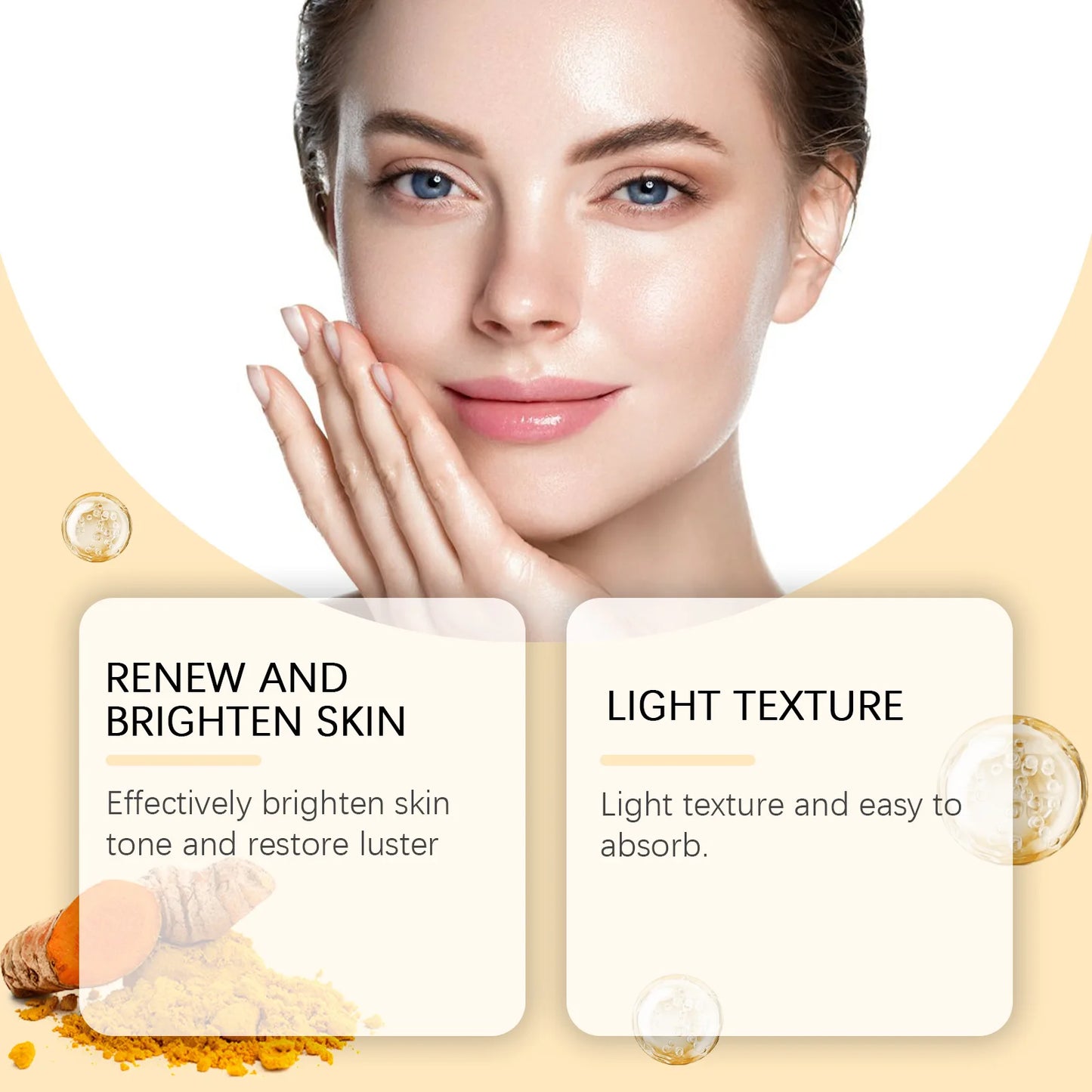 Nettoyant visage exfoliant  au curcuma
