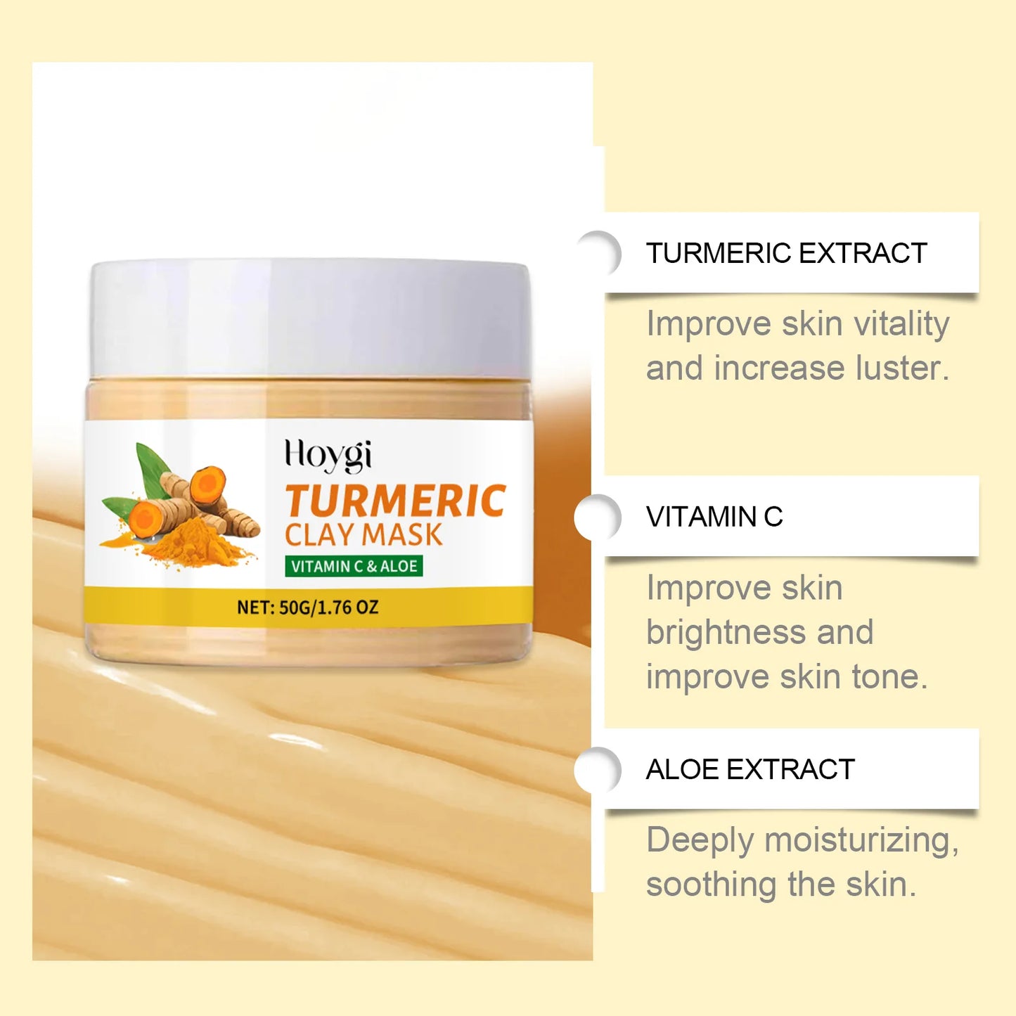 Nettoyant visage exfoliant  au curcuma