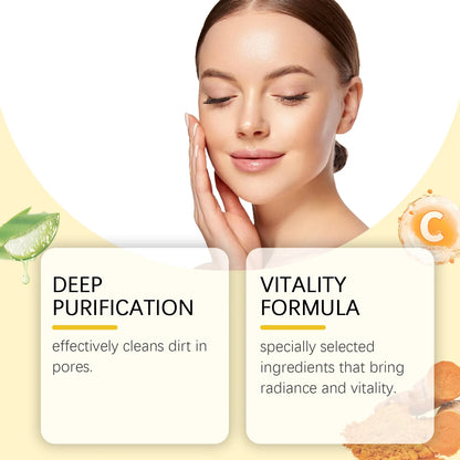 Nettoyant visage exfoliant  au curcuma