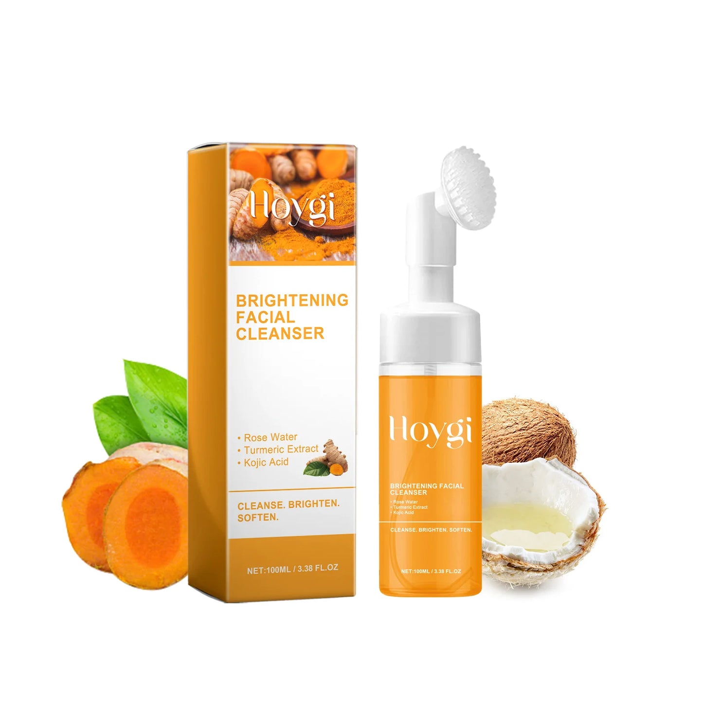 Nettoyant visage exfoliant  au curcuma