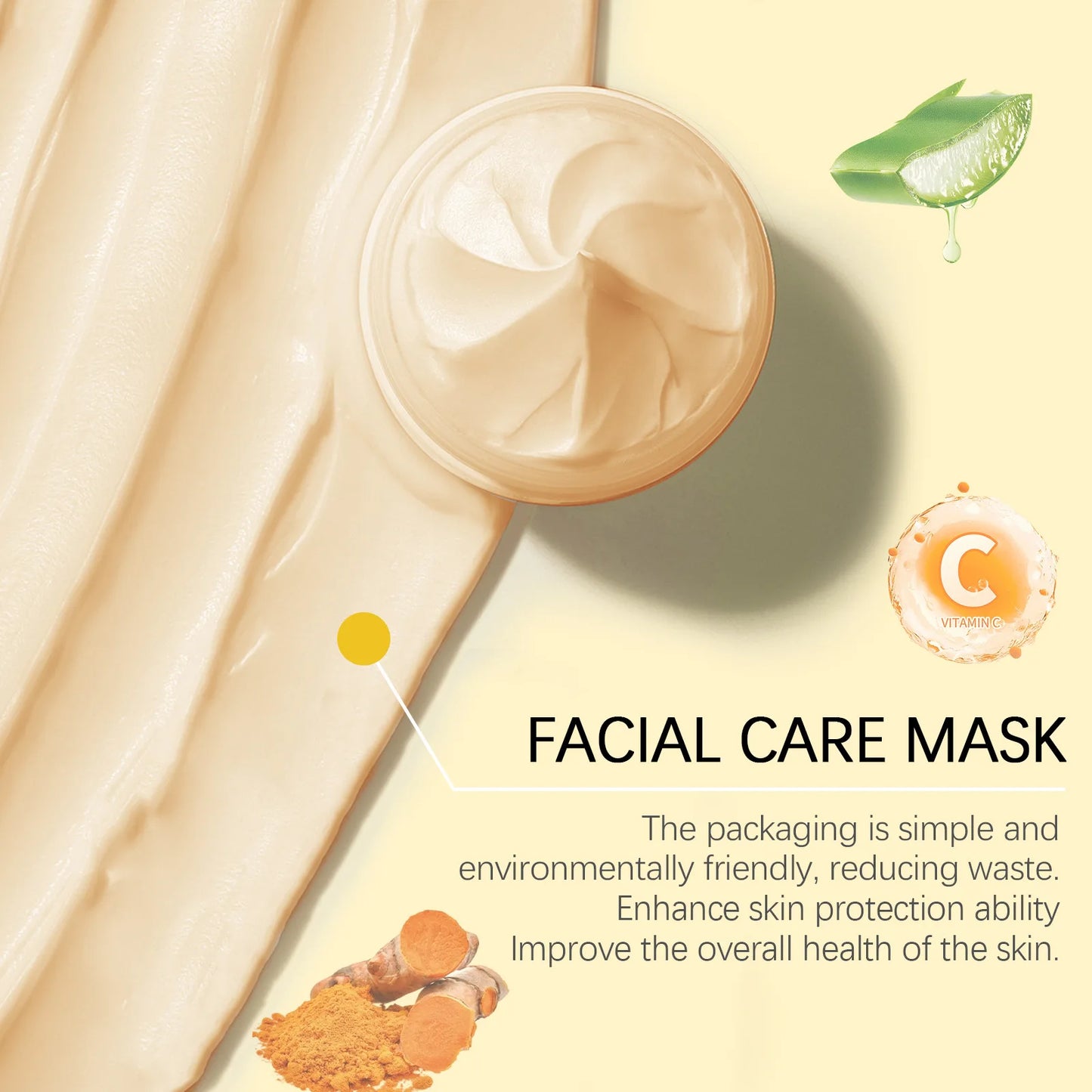 Nettoyant visage exfoliant  au curcuma