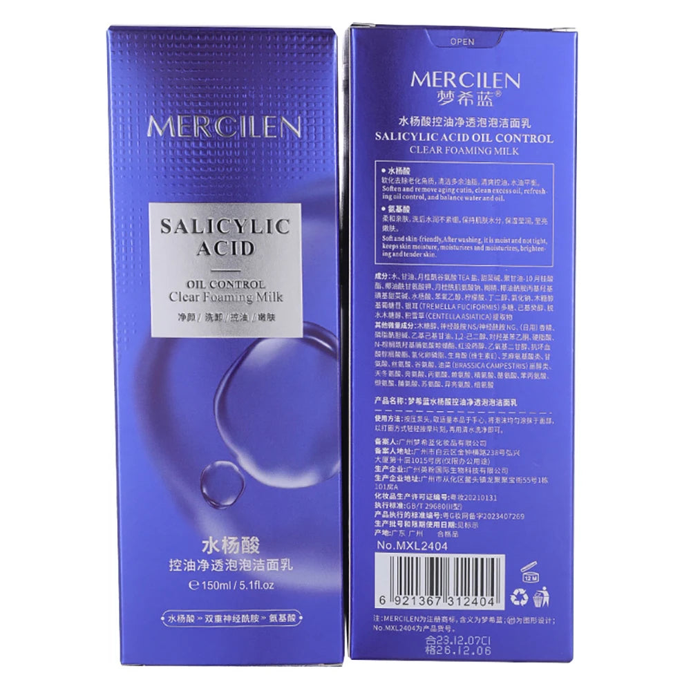 Nettoyant exfoliant pour le visage à l'acide salicylique