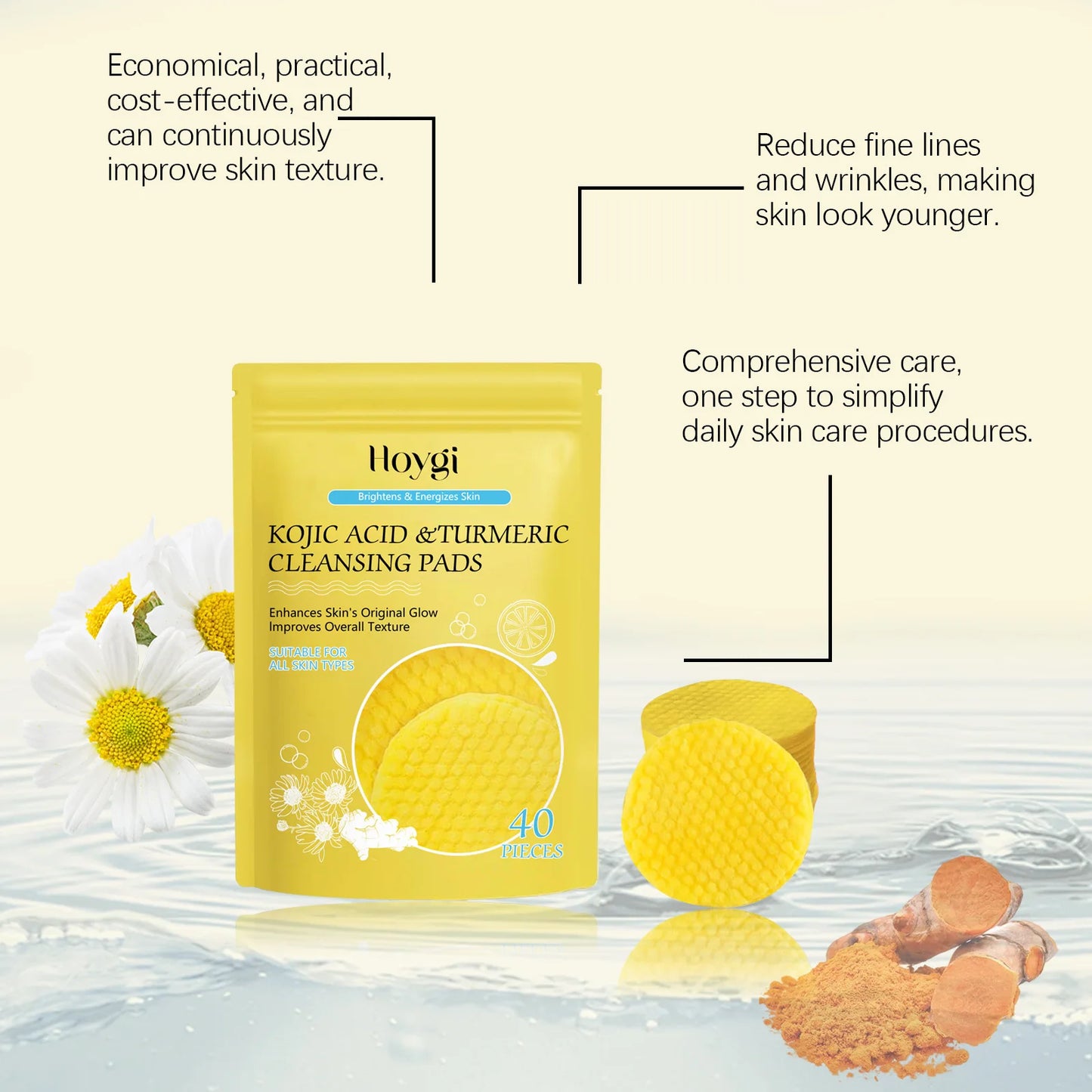 Nettoyant visage exfoliant  au curcuma