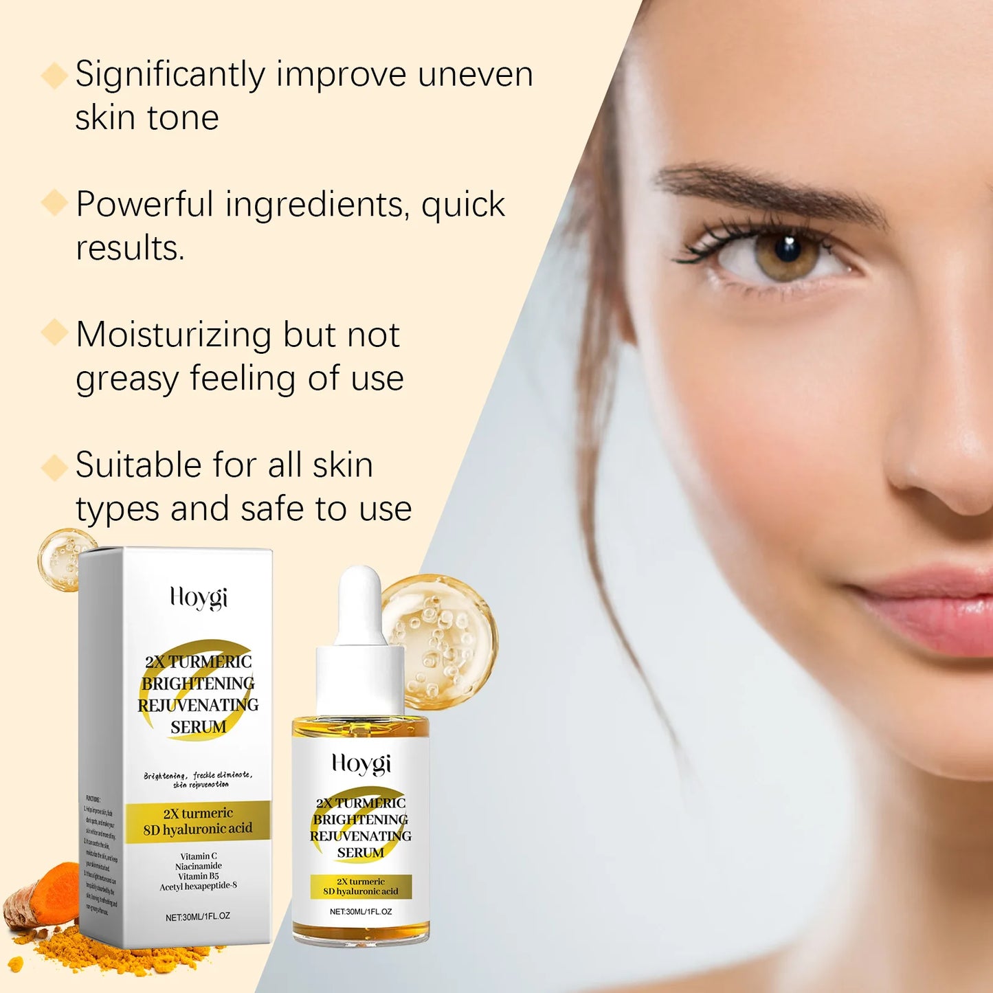 Nettoyant visage exfoliant  au curcuma