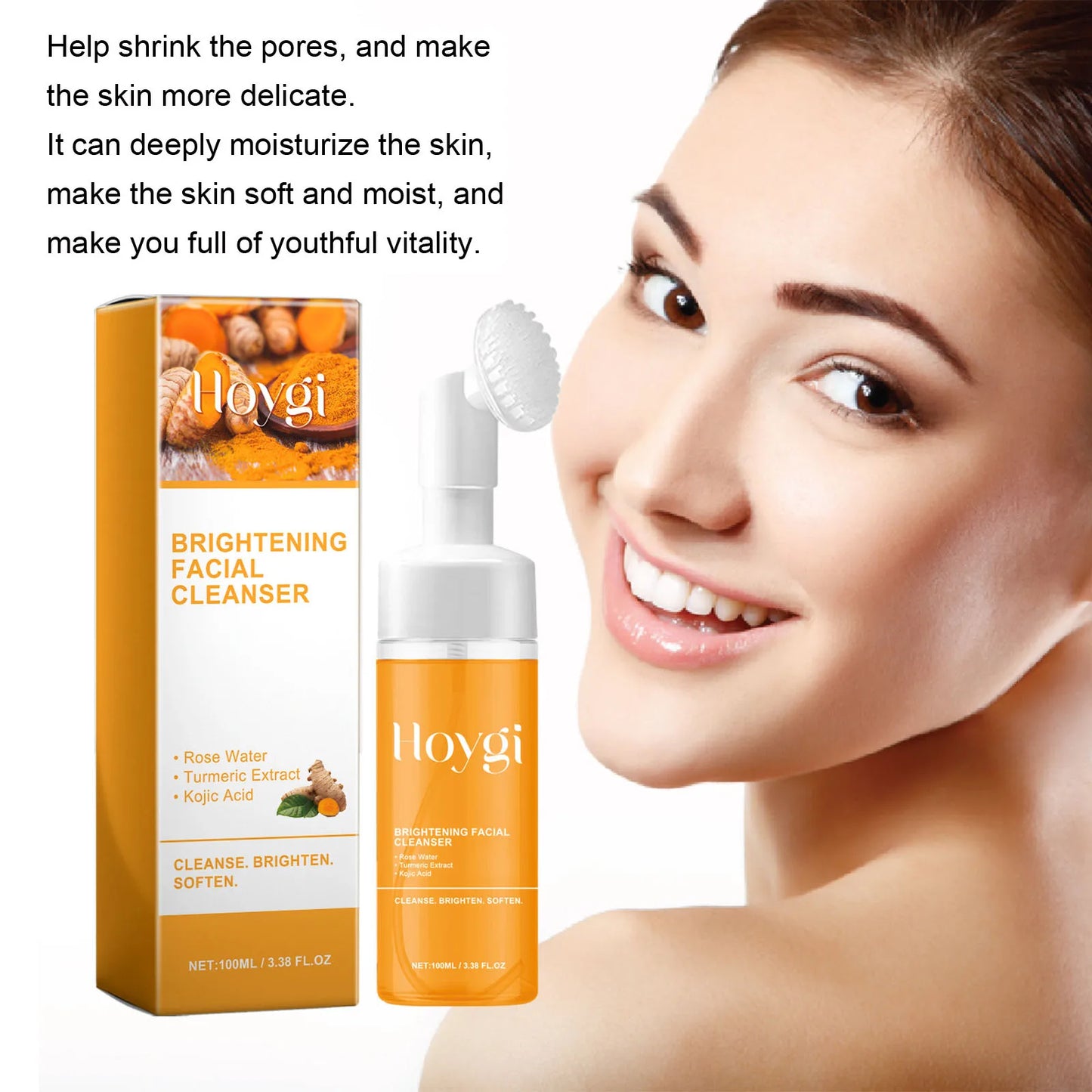 Nettoyant visage exfoliant  au curcuma