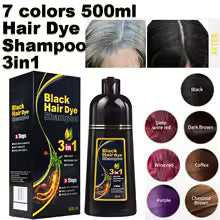 500ml 3 en 1 couleur de cheveux shampooing noir teinture pour cheveux couvrant les cheveux blancs shampooing noir plante teinture pour cheveux rapide crème de teinture pour cheveux style bricolage